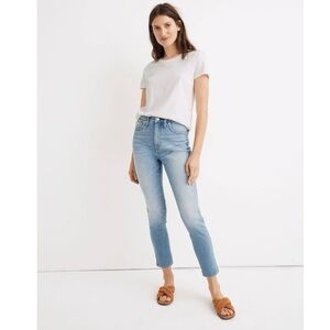 Madewell 10" High-Rise Skinny Crop Jeans in Horne Wash size 27 Denim Stretch